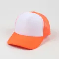 Orange weisse Mesh Trucker Cap atmungsaktive Freizeit Sonnenschutz Outdoor Baseball Cap Sommer - Verstellbar / Leuchtorange