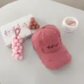 Rosa, verwaschene Baseballkappe für Damen, bestickter Buchstabe Sonnenschutz Hut Sommer - Rosa
