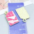 Pendentif chocolat coeur rose en alliage émaillé pour la création de bijoux DIY art - Chocolat de Cœur (27203)