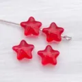 Red transparent star-shaped lampwork glass beads for DIY jewelry making accessories - Transparent Red Style (26719)