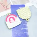 Pendentif enveloppe cœur en alliage rose pour la création de bijoux DIY de Saint-Valentin - Enveloppe Cœur (27212)
