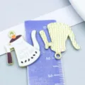 Cartoon koffiepot emaille legering bedeltjes voor DIY armband en ketting sieraden maken projecten - Koffiepot (27178)