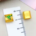 Gold alloy drip oil landscape spacer beads and engraved tube charm for jewelry DIY - Landscape Theme (22694)