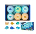 OceAura badbruisballen set met 6 kleurrijke balletjes en verrassingsspeelgoedjes voor kinderen. - 6-delige Set
