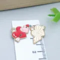 Valentine's Day double heart enamel charms with arrow on a ruler for size details - Double Heart Cupid Arrow (25194) / 1 Piece/Pack (12x17x1mm) / Red