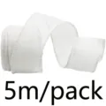 Weißes Drahtkanten-Juteband 40mm breit, ideal zum Geschenke verpacken und Basteln von Blumen. - Weiß