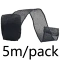 Schwarzes 40mm Drahtnetzband 5m Packung für Geschenke, Schleifen und florale Bastelarbeiten. - Schwarz