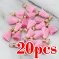 20pz mini nappe rosa con cappucci dorati per gioielli fai da te portachiavi ciondoli artigianato - Rosa