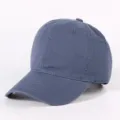Washed cotton baseball cap, slate blue vintage distressed curved brim casual hat for men and women - Grey Blue