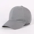 Solid color washed cotton baseball cap, vintage soft top casual dad hat for men and women - Gray