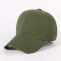 Solid color army green washed cotton retro baseball cap, casual soft top dad hat style. - Army Green