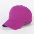 Purple washed cotton baseball cap, vintage soft top dad hat for men and women. - Bright Purple