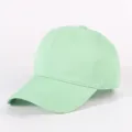 Solid color light green plain baseball cap, casual cotton soft top dad hat for daily wear. - Light Green
