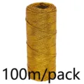 Gold metallic cord 1mm 100m roll for gift packaging, holiday party decoration and craft. - Gold