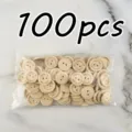 100pcs 20mm 2-hole wooden buttons for sewing, scrapbooking, and creative DIY handmade crafts. - Mixed Pack
