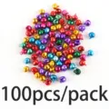 100pcs colourful metal jingle bells bulk pack for Christmas tree DIY craft party decoration. - 100-Piece Set / Mixed