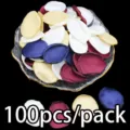 Artificial rose petals for wedding party decoration, 100pcs pack, multi-color fabric floral DIY. - Blue