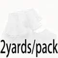 White pleated mesh lace ruffle trim 2 yards per pack for apparel sewing and gift wrapping DIY - White