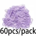 60pcs purple butterfly lace embroidery patches 4.3x4cm DIY sewing hair clip craft materials - 60 Pieces/Pack / Light Purple