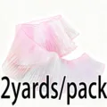 Mermaid pleated mesh ribbon 12cm, ideal for gift wrapping and DIY crafts, 2 yds. - Pink
