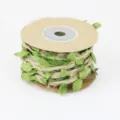 5m green leaf jute twine ribbon for home gardening craft decoration and pet climbing rope. - Green