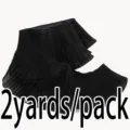 Black pleated mesh lace trim 12cm width for clothing sewing, DIY craft and gift wrapping. - Black