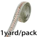 Ruban de strass adhésif de 1.2 cm de large rouleau de diamants scintillants DIY 1 yard - Champagne