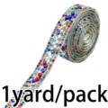 Ruban autocollant strass coloré 1.2cm de large 1 yard paquet pour loisirs créatifs et déco. - Couleurs Mixtes