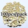 Gold heart petals, 100pcs pack for Valentine wedding party home decor DIY craft design. - 15x20mm / Gold