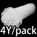 Cinta de malla ondulada de 28cm con perlas para envolver regalos y decoración de bodas - Blanco