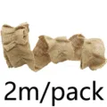 Natural burlap ribbon 2m pack rustic jute trim for Christmas tree wreath gift wrapping crafts. - Coffee