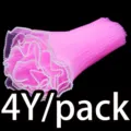 Cinta de tul plisado rosa con perlas, variante de paquete de 4 yardas para embalaje regalos manualidades. - Rosa fuerte