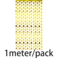 Gold Christmas tree tinsel curtain 1m pack for holiday party and birthday decoration DIY. - Gold