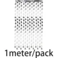 Christmas tree tinsel curtain hanging decoration 1meter pack for birthday party DIY supplies. - Silver