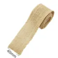 Coarse linen burlap ribbon roll 40mm wide for wedding lace decoration and DIY craft projects. - 4cm Width