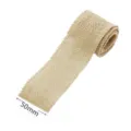 Natural Burlap Ribbon 50mm Width Hessian Fabric Roll for Wedding Party Craft DIY Decor - 5cm Wide