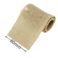 Natural burlap jute ribbon roll, 80mm width, perfect for rustic wedding and craft decor. - 8cm Wide