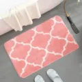 Tapis de bain absorbant touffeté rose tapis de sol antidérapant doux cuisine salle de bain - 40x60cm / Rose