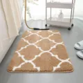 Tapis de bain antidérapant tufté minimaliste, tapis de sol absorbant doux pour la salle de bain. - 40x60cm / Brun Clair