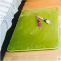 Tapis de sol carré en flanelle épaissie coussin en mousse souple chambre salon - 51*61 Forme en U / Jaune-vert