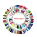 100pcs colorful leather tassels bulk for DIY jewelry making keychains phone straps pendants - 100 Pieces/Pack / Mixed Silver Cap