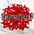 Lazos de terciopelo rojo 50 pcs por paquete para cajas de regalo decoracion y accesorios de cabello. - 50 Piezas / Rojo