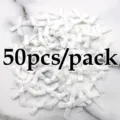 Lazos de cinta flocada blanca a granel para accesorios de pelo DIY y cajas de regalo. - 50 Piezas / Blanco