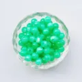 Green round acrylic imitation jade beads, perfect for DIY jewelry making and craft accessories. - 6mm / Green