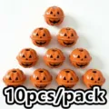 Set di 10 campanelli a zucca arancioni, 3cm, ideali per decorazioni e fai da te di Halloween. - Arancione