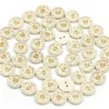 2cm wooden heart buttons handmade with love sewing DIY crafts wooden buttons bulk craft supplies - 50 Pieces/Pack / Natural Wood Color