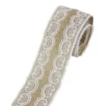 Burlap Lace Ribbon 5cm Vintage Jute Fabric Trim for DIY Craft Wedding Home Decor - 1