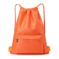 Leichter wasserdichter Kordelzug Rucksack für Sport Fitness Reisen Wandern und Outdoor Aktivitäten. - Orange