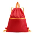 Oxford cloth drawstring backpack, portable casual gym sack for sports, travel and daily use. - 33x39cm / Red