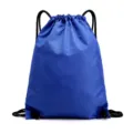 Waterproof blue drawstring backpack, lightweight gym bag for sports, travel and outdoor use. - Argyle / Sapphire Blue